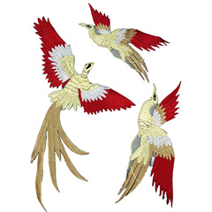 Phoenix, little bird, three combinations water-soluble embroidery fabric patch high-end clothing decoration accessories patch flower, factory direct sales