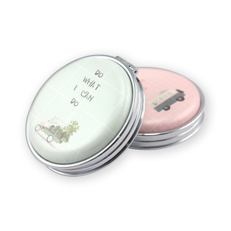 De dibujos animados lindo portátil pequeño espejo de moda creativa macaron espejo de maquillaje pequeño regalo pan espejo