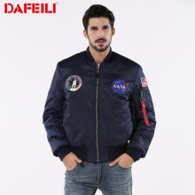 NASA秋冬季加厚空军棒球服MA-1飞行员夹克刺绣徽章男外套潮情侣