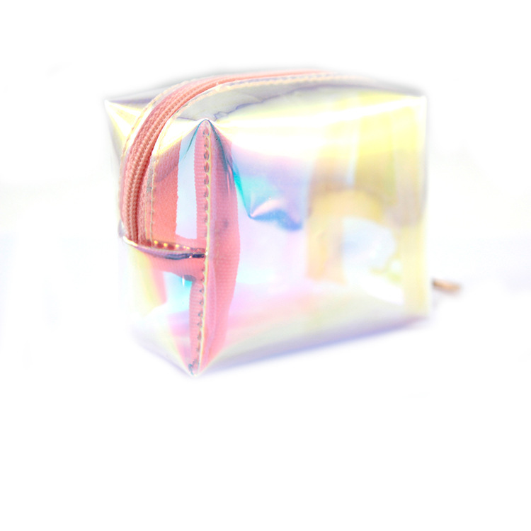 Nuevo bolso de las mujeres de moda todo fósforo monedero colorido láser mini bolso de la jalea transparente