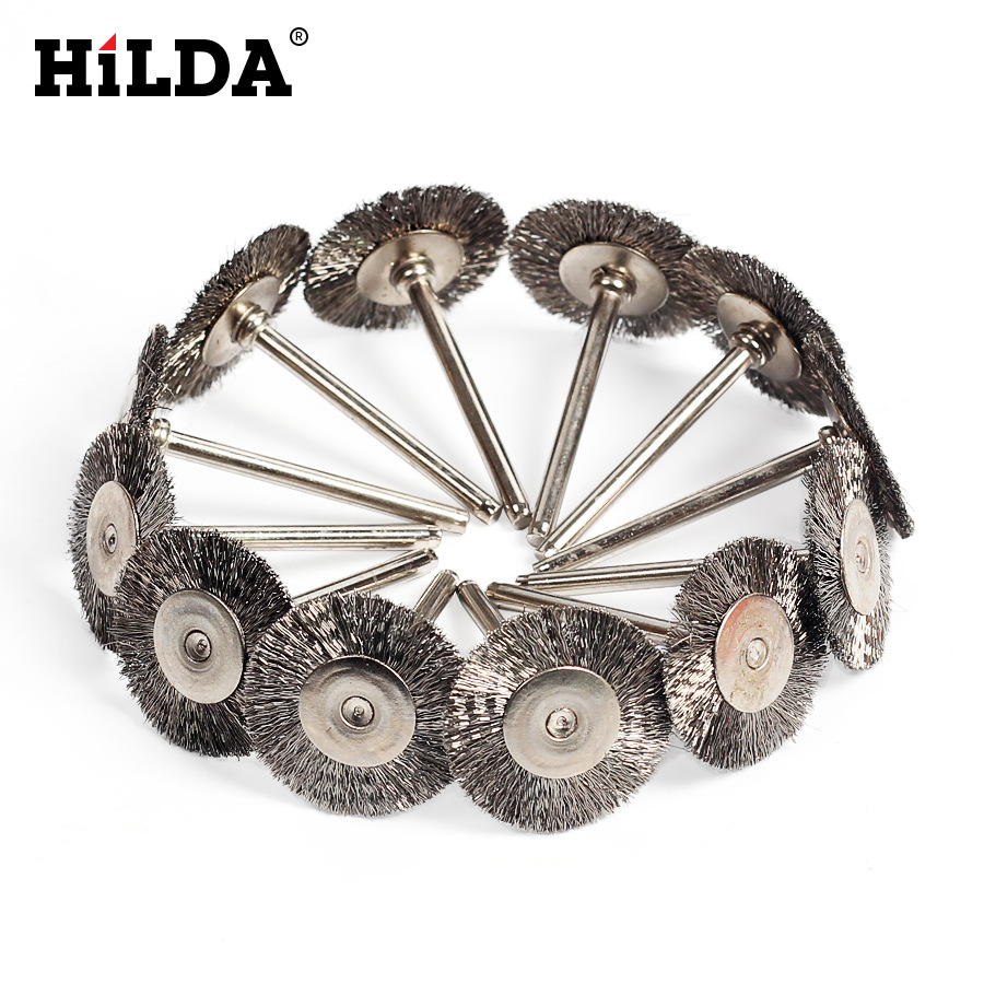 Fuente de la fábrica metal derusting limpieza pulido cabeza de pulido talla de madera desbarbado eléctrico de molienda de mano taladro eléctrico banco de molienda cepillo de alambre