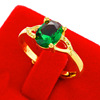 Tourmaline ruby long-lasting wedding ring, one size stone inlay jade