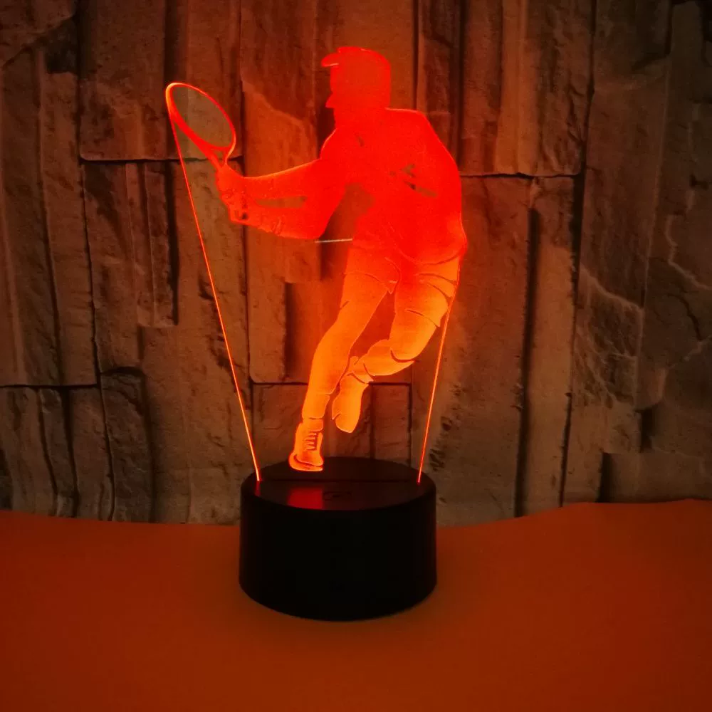 Настольная лампа Tennis touch LED, (跨境 торговля), 3D, пульт дистанционного управления