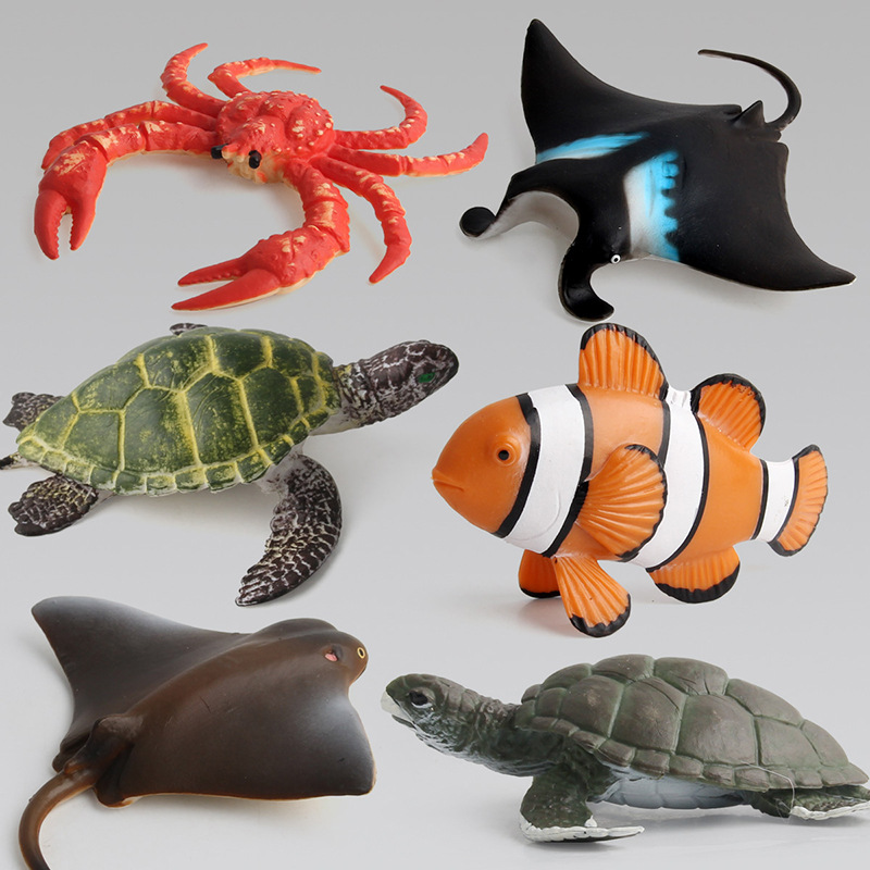Juguete de Modelos de Animales Marinos 80 Modelos de Plástico para Niños