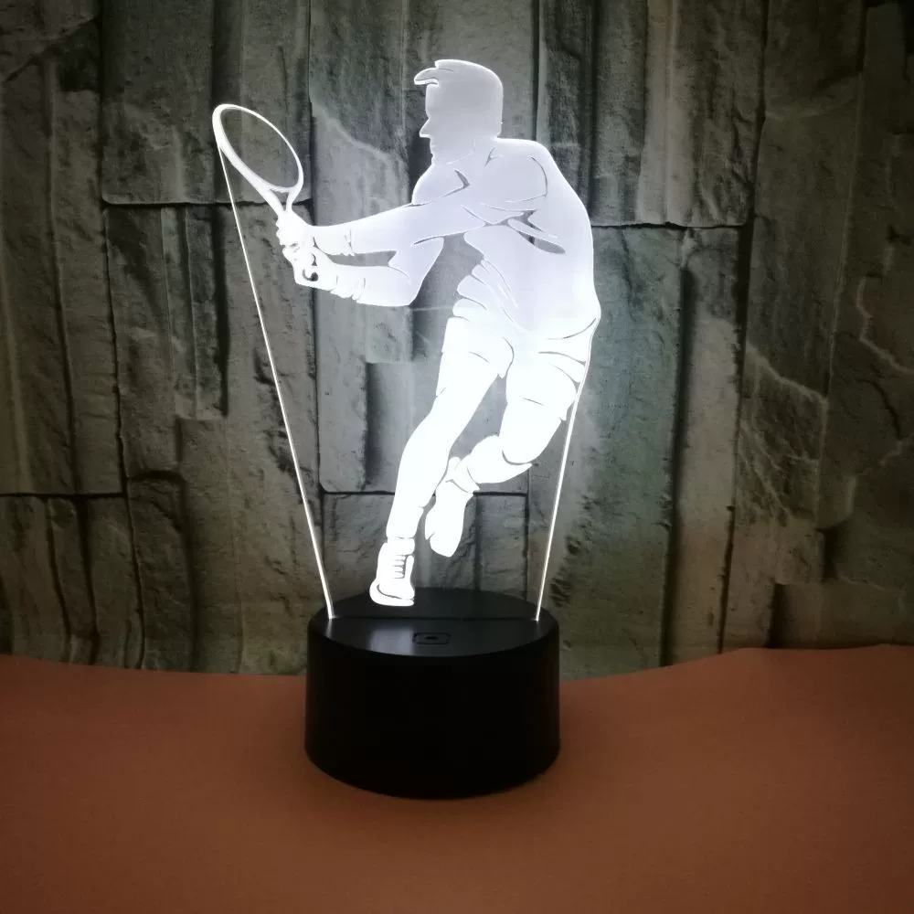 Настольная лампа Tennis touch LED, (跨境 торговля), 3D, пульт дистанционного управления