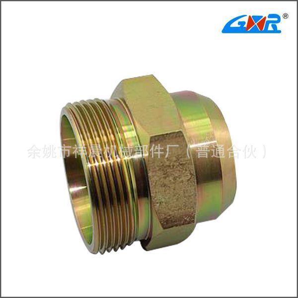 液压管接头XC-4M 镀镍不锈钢卡套管螺纹接头 多规格直通式连接头