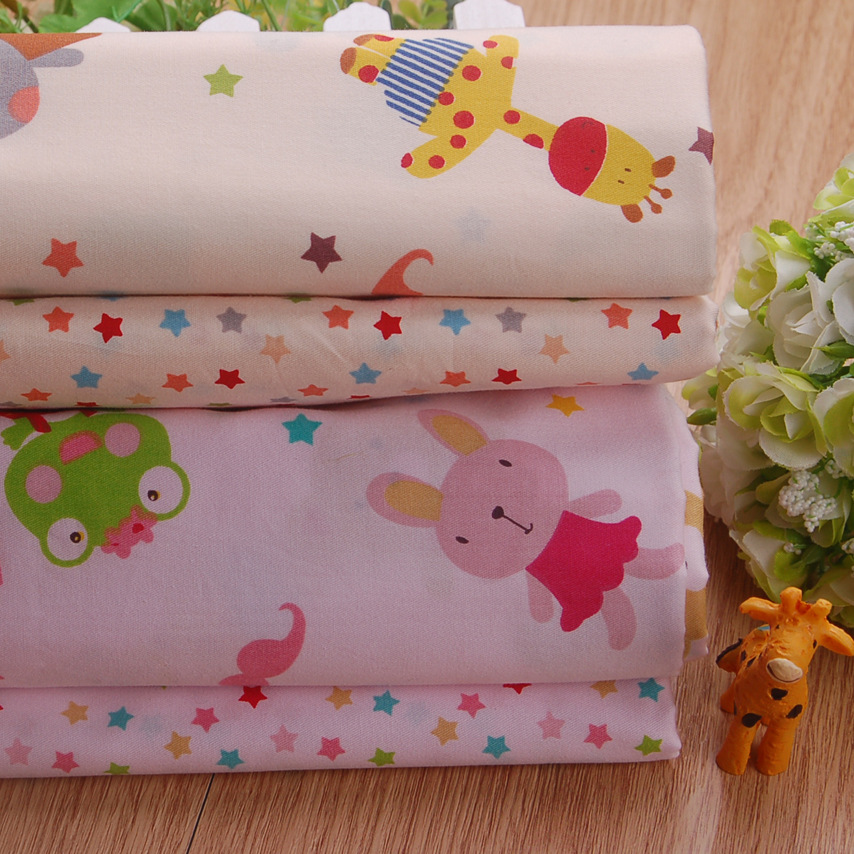 厂家供应 儿童罩衣布料 卡通纯棉斜纹面料全棉布料 1.6门幅宽