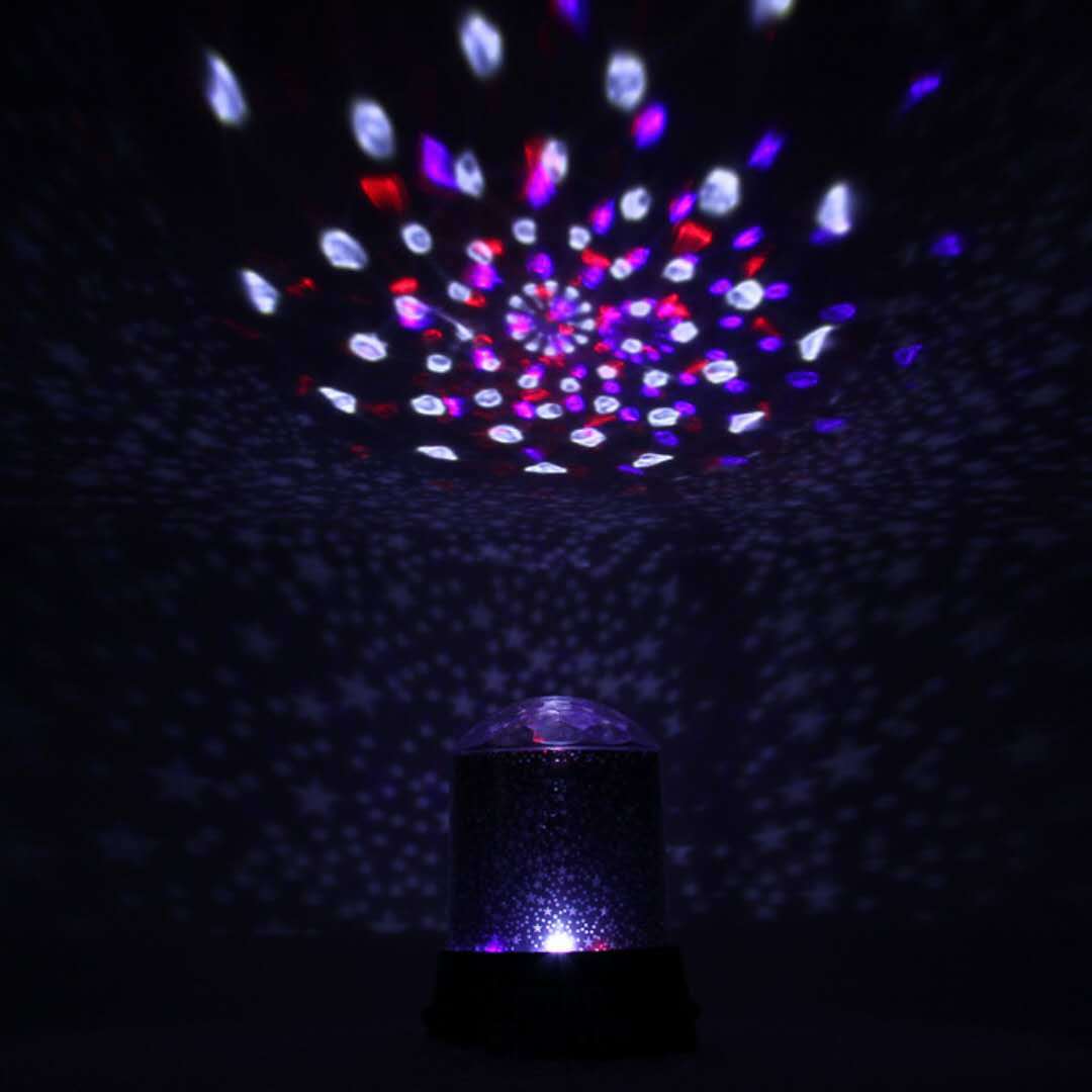 Fantasía nueva exótica cielo estrellado lámpara de proyección instrumento colorido mini luz de la etapa empuje creativo regalo de Navidad luz de la noche