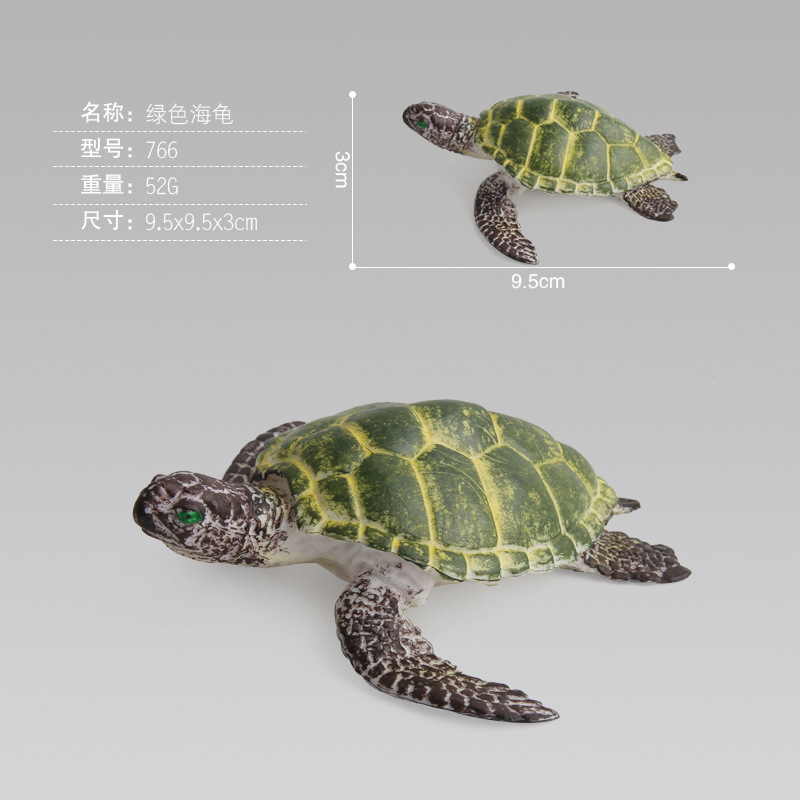 Venta caliente transfronteriza simulación animal marino modelo sólido delfín pez payasos tortuga tiburón adornos creativos