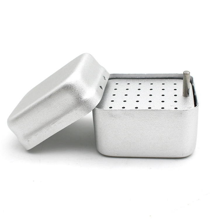 Caja de Desinfección para Fresas Dentales 30 Orificios de Aleación de Aluminio