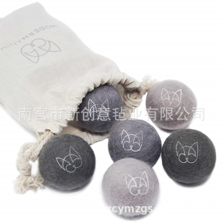 厂家直销7cm羊毛干燥球 毛毡球 羊毛洗衣球