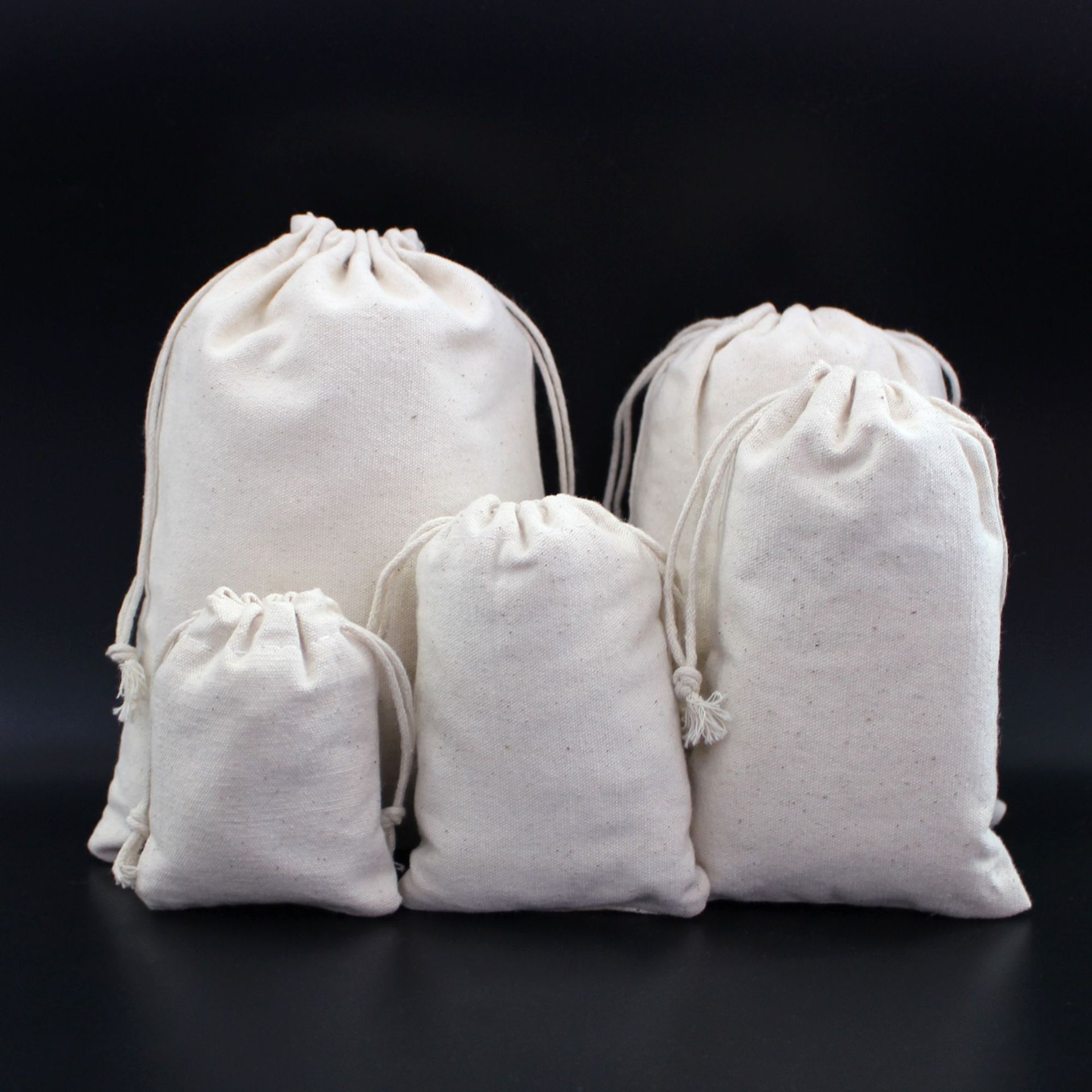 现货帆布束口袋棉布抽绳收纳袋香熏养生茶化妆品棉帆布袋可印LOGO