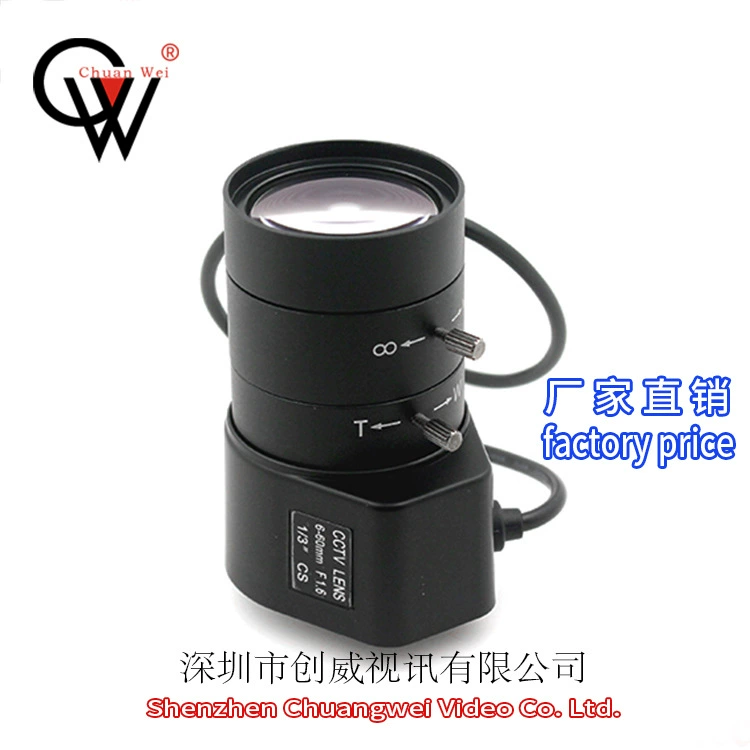 Автоматическая диафрагма ОБЪЕКТИВ 6-60 мм Chuangwei видео ОБЪЕКТИВ номерного знака ОБЪЕКТИВ CW ОБЪЕКТИВ