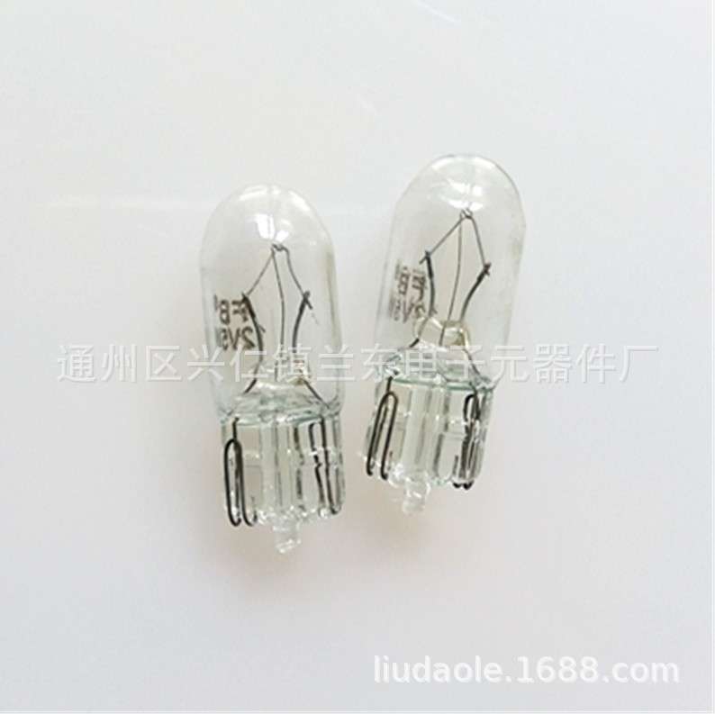 汽车货车卡车灯泡12V24V3W5W小插泡T10示宽牌照灯转向灯
