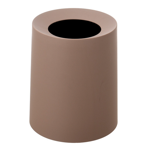 Creative plastic round double-layer lidless trash can, household kitchen trash basket, bathroom office storage bucket