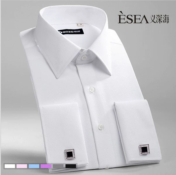 Внешняя торговля Ebay AliExpress Горячая брендовая мужская рубашка с длинным рукавом французские запонки рубашка манжеты для ногтей