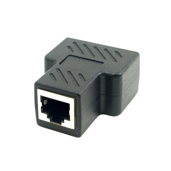 Con blindaje CAT6 RJ45 Red de tres vías cabeza de extensión de cable de red un minuto dos adaptador divisor al por mayor