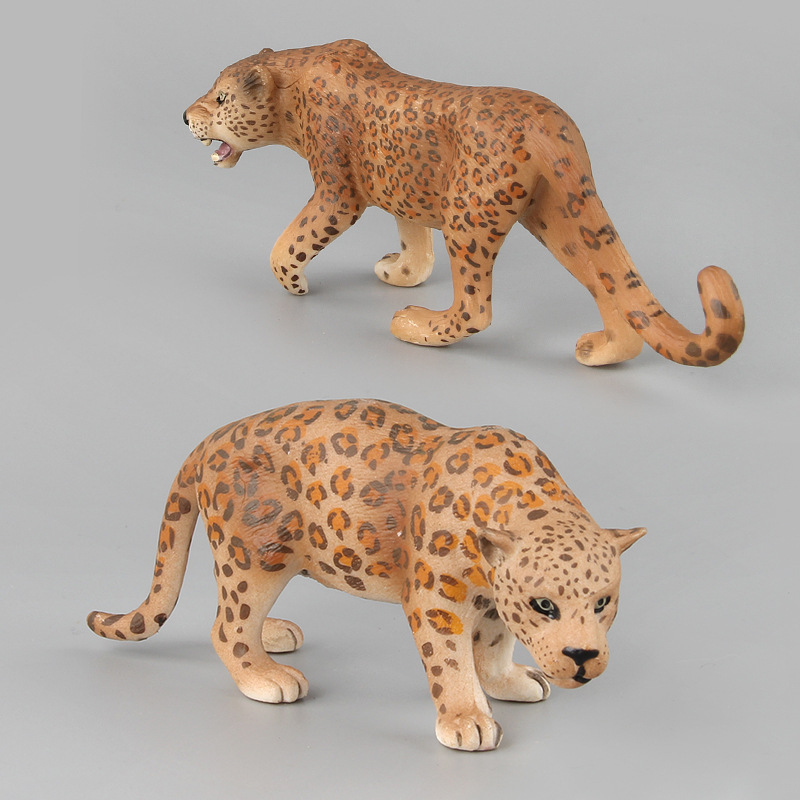 Amazon simulación modelo animal juguete Golden Leopard muñeca decoración simulación animal arena Mesa modelo escena