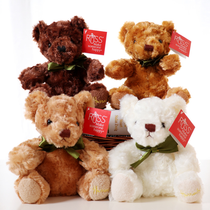 Oso de peluche de juguete bufanda de seda oso de peluche muñeca oso muñeca de boda Regalo de Cumpleaños oso de peluche de juguete