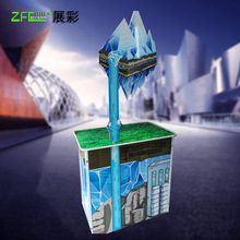 定 制异型带锁商场促销台 超市创意食品促销桌半圆促销户外展示架