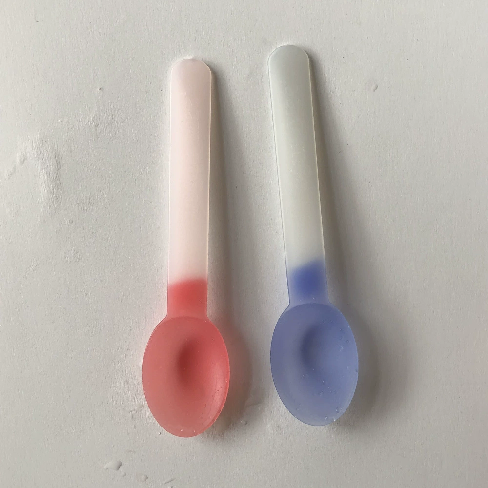 Pp изменение цвета Ложка ребенка температуры изменения кончик ложка ребенка ложка мультфильм инъекции ложка температуры изменения ложки