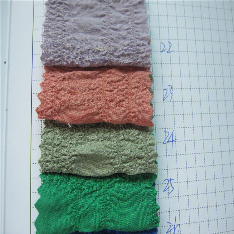 现货泡泡提花布 涤纶泡泡绉提花布  春夏女装衬衫裙装灯笼裤装料