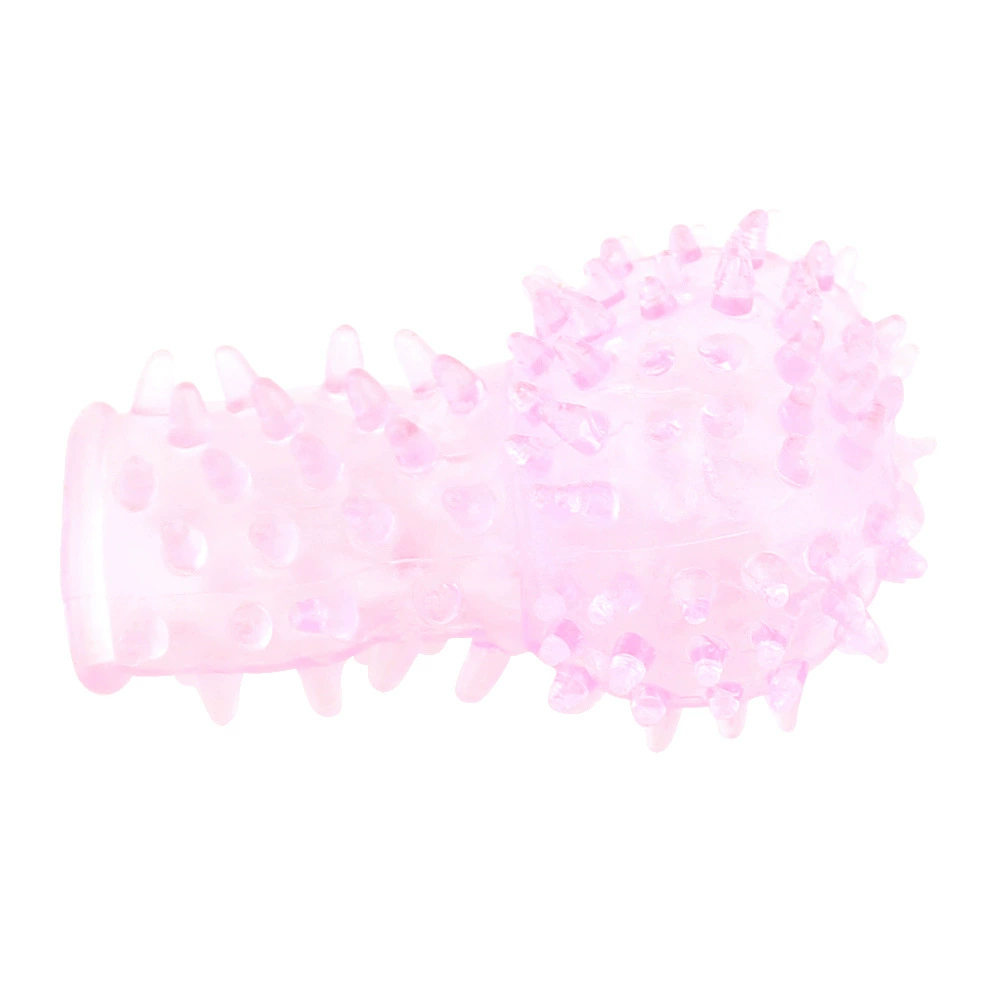 Finger Sleeve Spiky Crystal, Soft Elastic Material, One Size (Random Color)