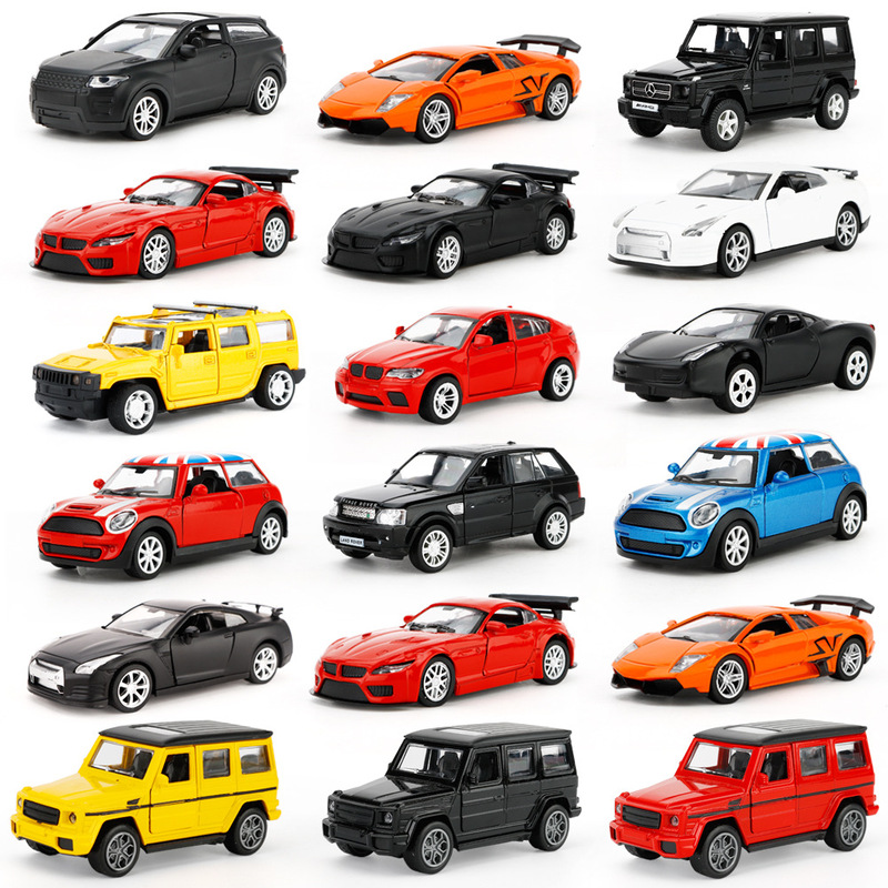 Factory direct sales 1:36 a variety of off-road car simulation alloy back to force sports car model baking cake jewelry