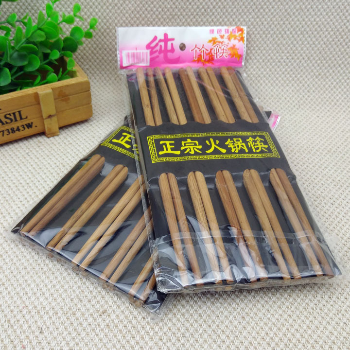 G1534 diez pares con nudo olla caliente emperador carbonizado palillos de cocina suministros para el hogar Yiwu 2 yuanes Tienda Al Por Mayor