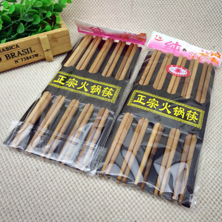 G1534 diez pares con nudo olla caliente emperador carbonizado palillos de cocina suministros para el hogar Yiwu 2 yuanes Tienda Al Por Mayor