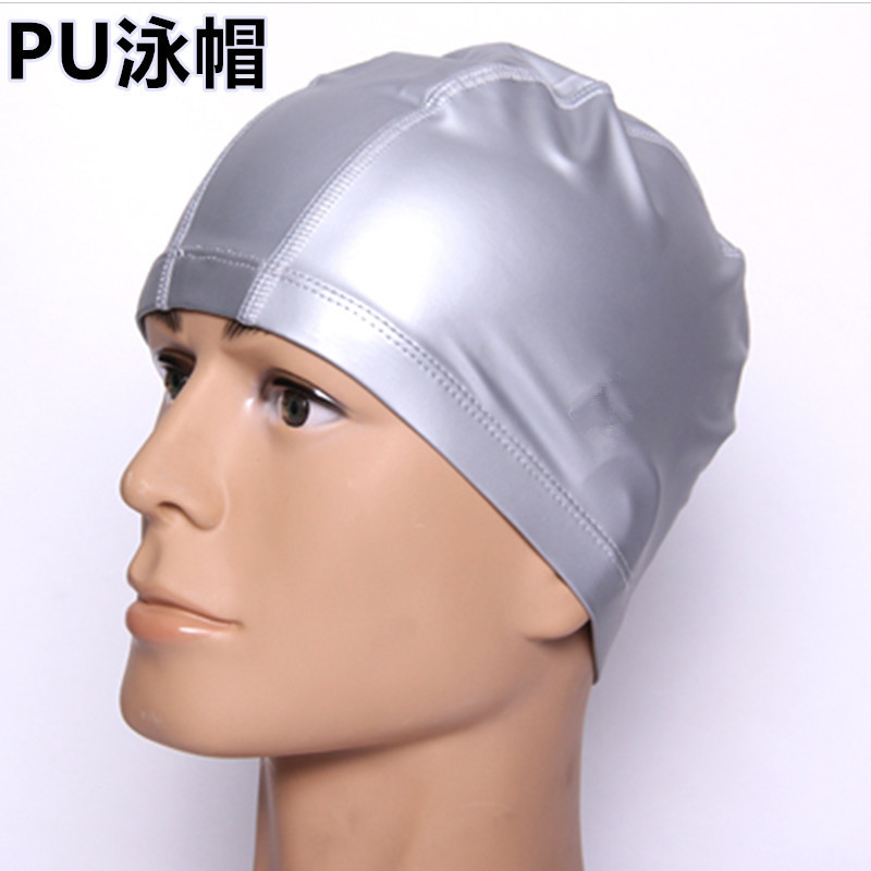 Professional production and wholesale high-grade swimming cap waterproof ear protection breathable head for adult men and women PU coating swimming cap