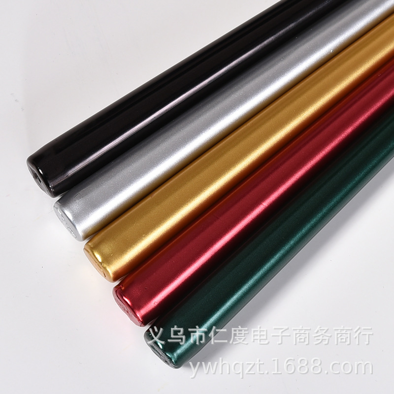 De estilo europeo de vela electrochapada vela de cumpleaños de oro y plata Rojo Negro cónico cera vela de la boda