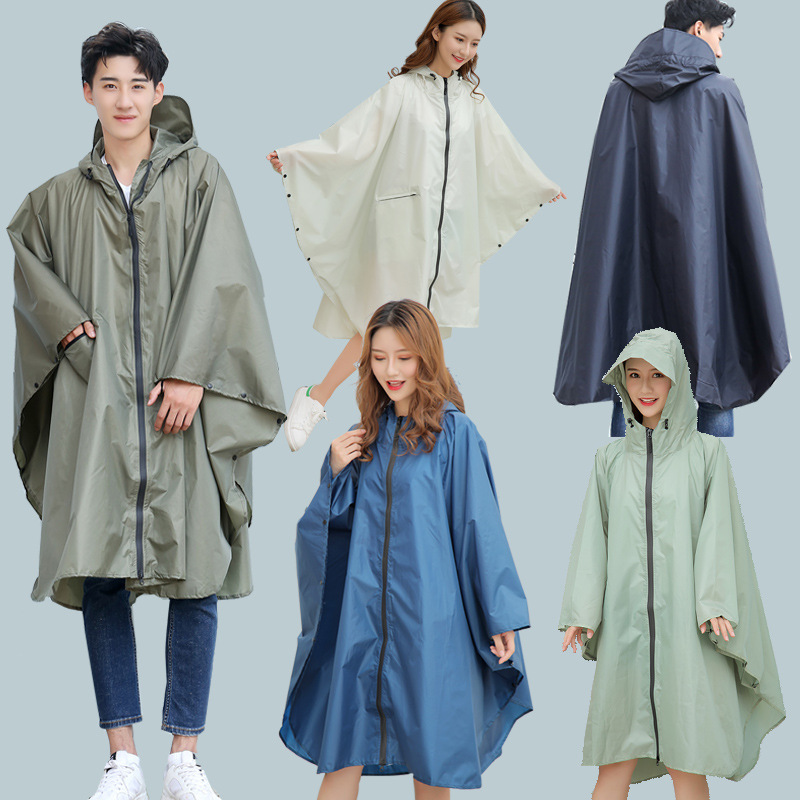 Japanese Cloak Raincoat for Women Adult Fashion Hiking Long Cycling Poncho for Men Korean Outdoor Waterproof Foreign Trade Manufacturer