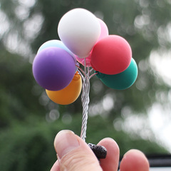 創意可愛彩色氣球汽車擺件 車載儀表台飾品迷你小氣球擺件批發