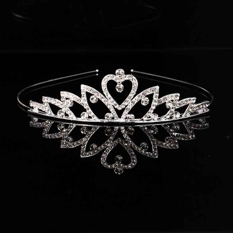 Corona para niños, nueva diadema coreana de cristal, diadema de aleación con diamantes de imitación, corona para fiesta de cumpleaños de princesa, horquilla bonita