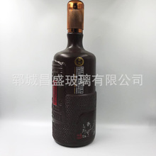 厂家销售高白料白酒玻璃瓶500ml750ml一斤装喷涂烤花白酒瓶