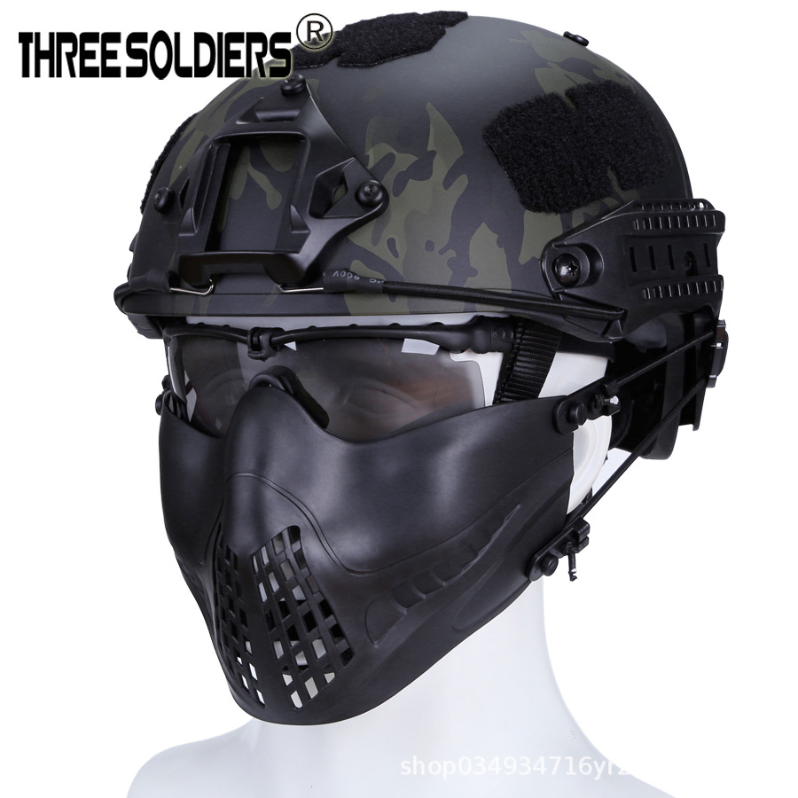军迷战术防护半脸透气面罩 户外CS装扮伪装面具 户外面部防护装备