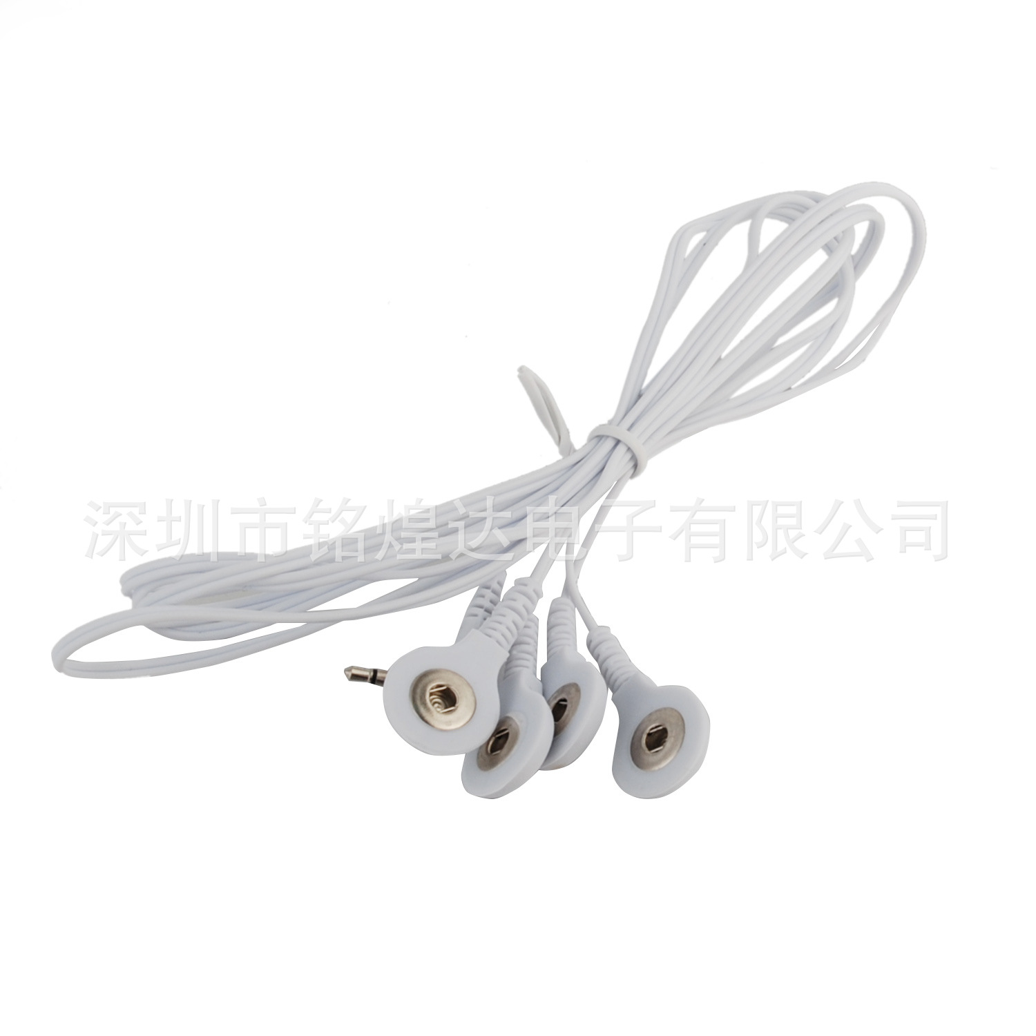 按摩器电极扣线连接线插线针线扣线一拖二拖四工厂批发
