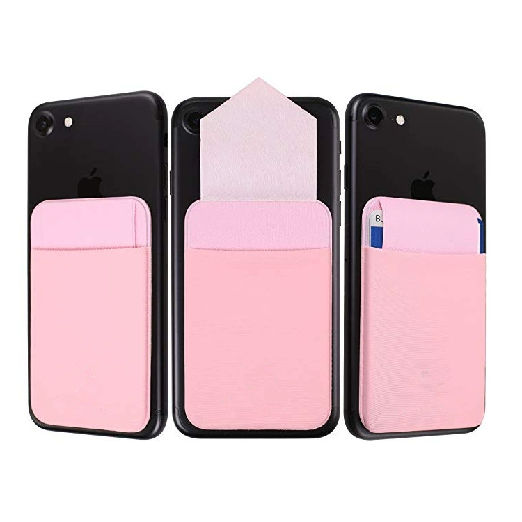 В наличии Лайкра мобильный телефон задняя наклейка держатель карты чехол для телефона держатель карты подарок стикер для мобильного телефона можно настроить ЛОГОТИП