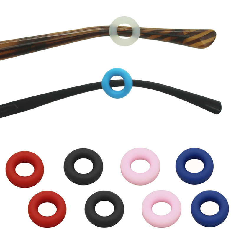 Glasses Silicone Anti-Slip Ring Colorfulful Silicone Ring Foot Cover Ear Hook Anti-Slip Anti-Slip Eye Accessories Candy-Colorfuled Ear Support