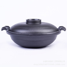 酒店批发欧式双耳浅煲汤锅 多功能不粘锅 电磁炉通用西式浅汤锅