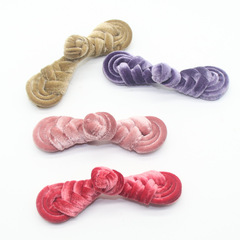 Pearl Button Velvet Flannel Pickle Fork Pendant Manufacturer Direct Sale Pickle Fork Pendant for Middle-Aged and Elderly Clothing Decorative Button