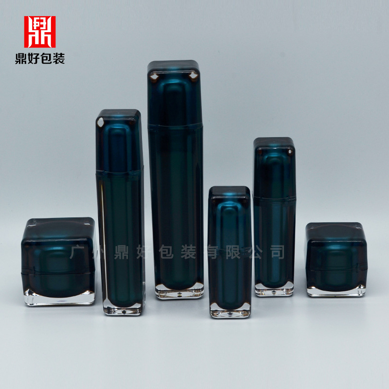 厂家供应高档亚克力包装圆角男士四方系列新款化妆品乳液瓶40ml