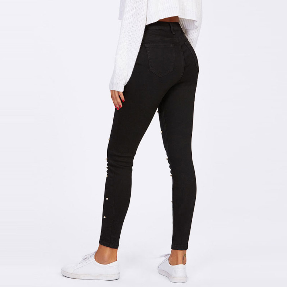 Pantalones vaqueros negros de mujer Black Pearl, primavera 2025, venta al por mayor en Amazon, Wish, AliExpress, eBay y sitios independientes.