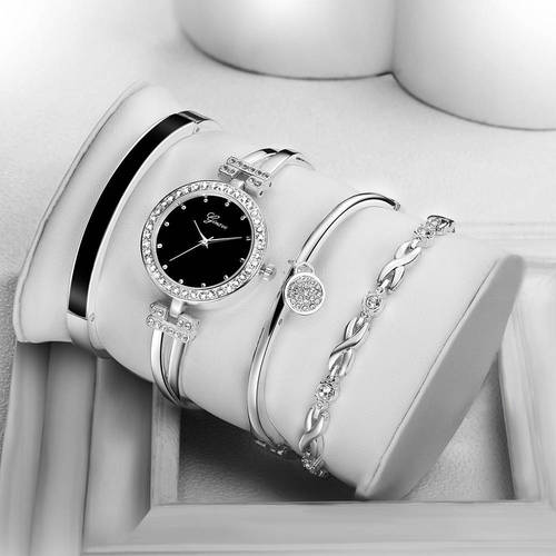 Women's Watch Set for Export - 4-Piece Set Fashion Quartz Watches for Ladies