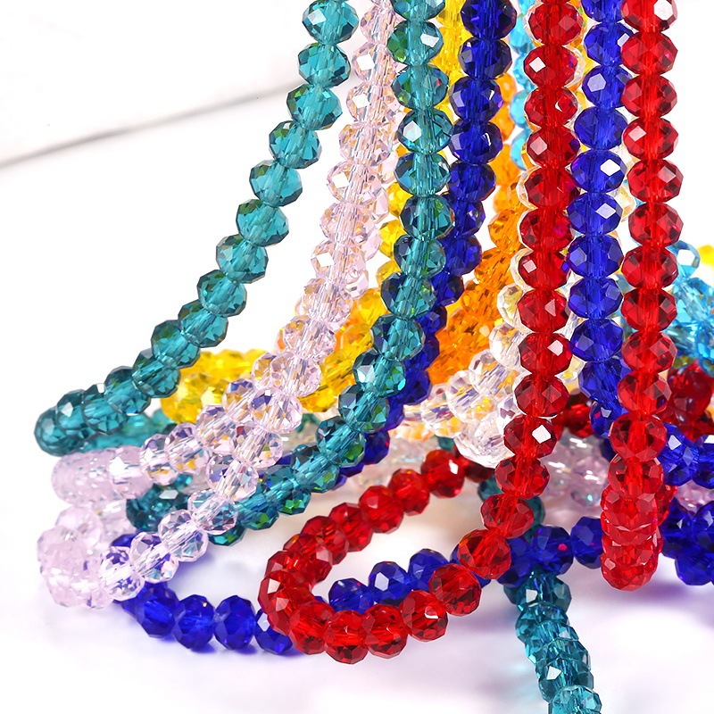 Factory wholesale 4-10mm crystal beads custom flat beads wheel beads diy door curtain curtain bracelet jewelry accessories