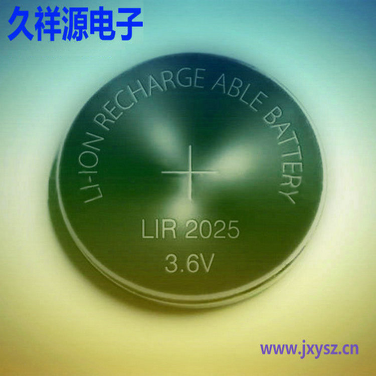 锂离子电池LIR2025容量40mAh3.7V充电纽扣电池