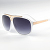 Big retro sunglasses suitable for men and women, trend fashionable glasses solar-powered, European style