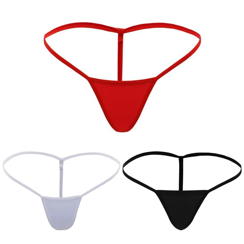 Простой thong T-штаны, черные, белые, красные, желтые и синие многоцветные варианты женского сексуального нижнего белья