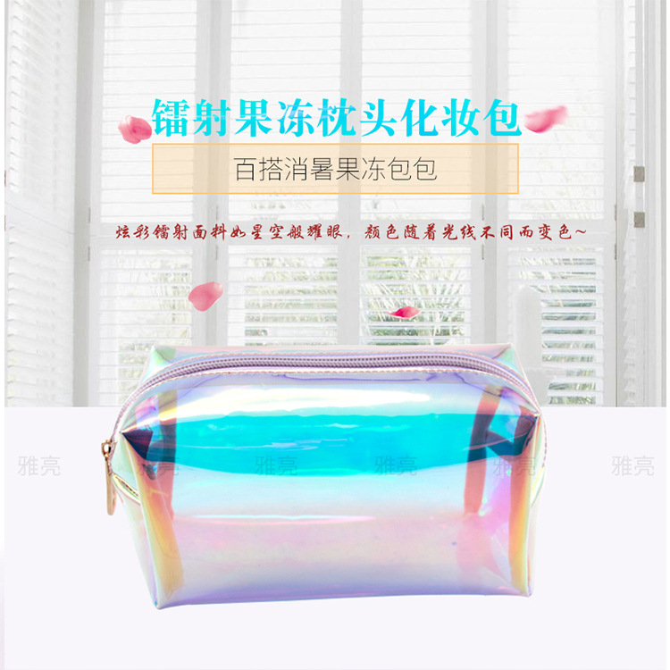 Nuevo bolso de las mujeres de moda todo fósforo monedero colorido láser mini bolso de la jalea transparente